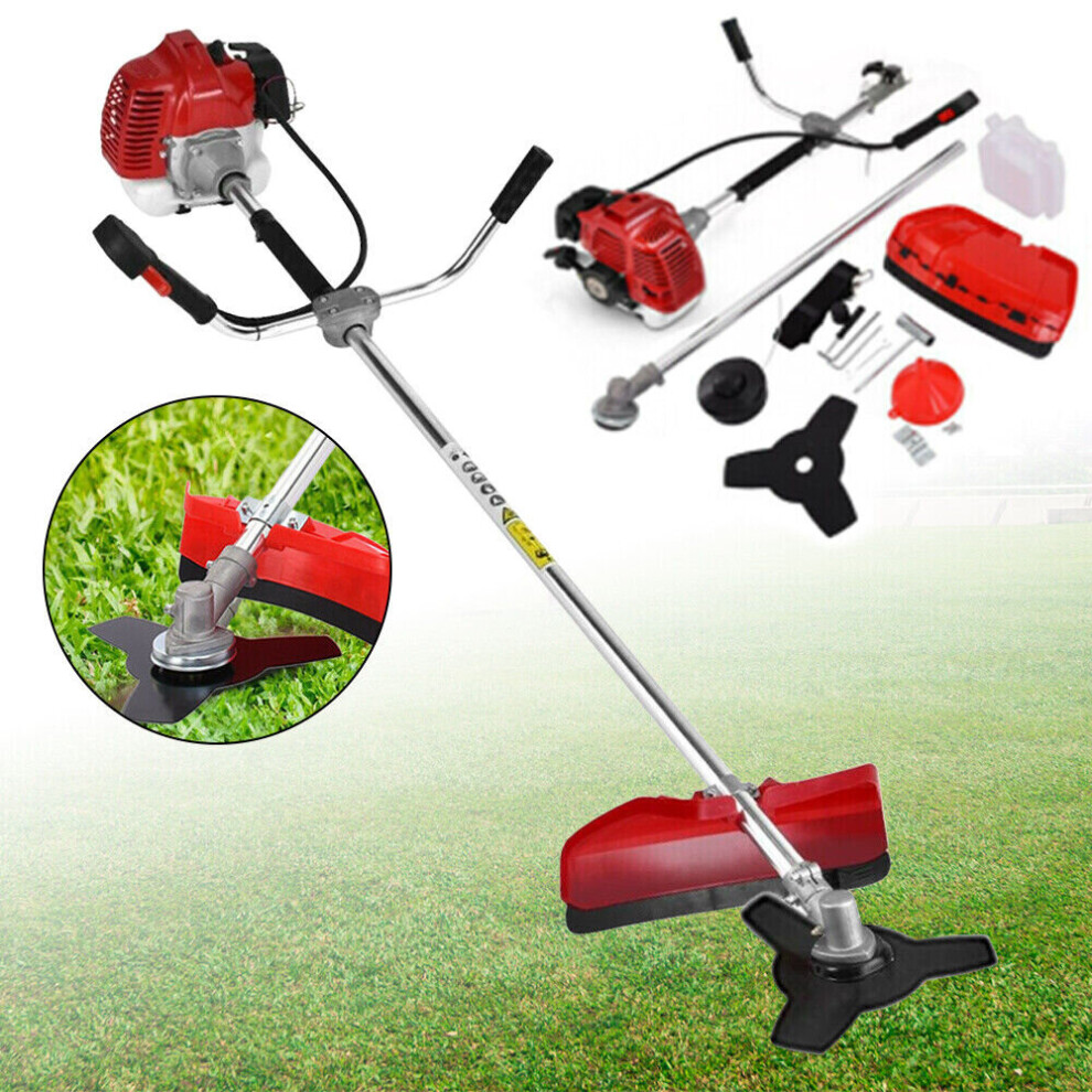 Petrol Backpack Brush Cutter Strimmer Grass Trimmer Garden 52cc 2 Stroke Kit
