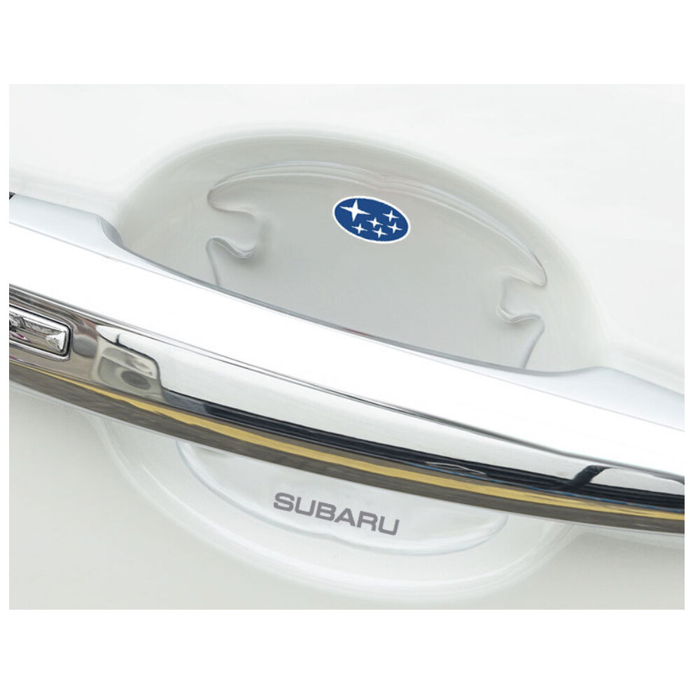 (SUBARU) 4Pcs Clear Car Door Handle Films Sticker Protector