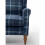 (Blue) Wingback Fireside Armchair Tartan Fabric 4