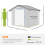 Outsunny Outsunny Garden Shed Storage Unit w/ Locking Door Foundation Vent Brown 2