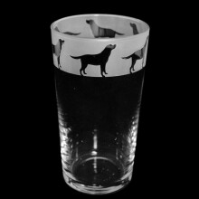 Beer Pint Glass Etch Decorative Drinking Animal Gift For Him Labrador