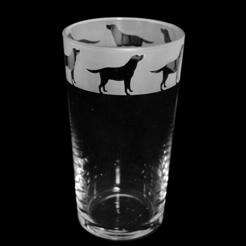 Beer Pint Glass Etch Decorative Drinking Animal Gift For Him Labrador