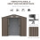 Outsunny Outsunny Garden Shed Storage Unit w/ Locking Door Foundation Vent Brown 4