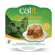 Catit Fish Dinner Best Cat Food (Tilapia & Potato, 80 g)