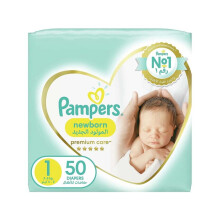 Pampers Premium Care Softest Best Skin Protection Diapers, Size 1,