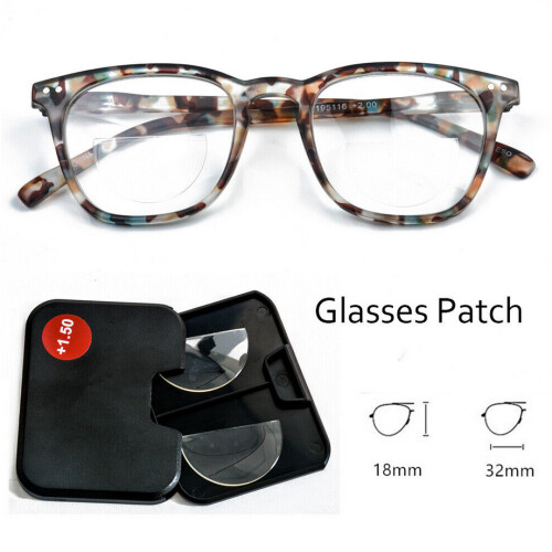 (+4.5) Reusable Bifocal Reading Glasses Stick-On Lenses 1