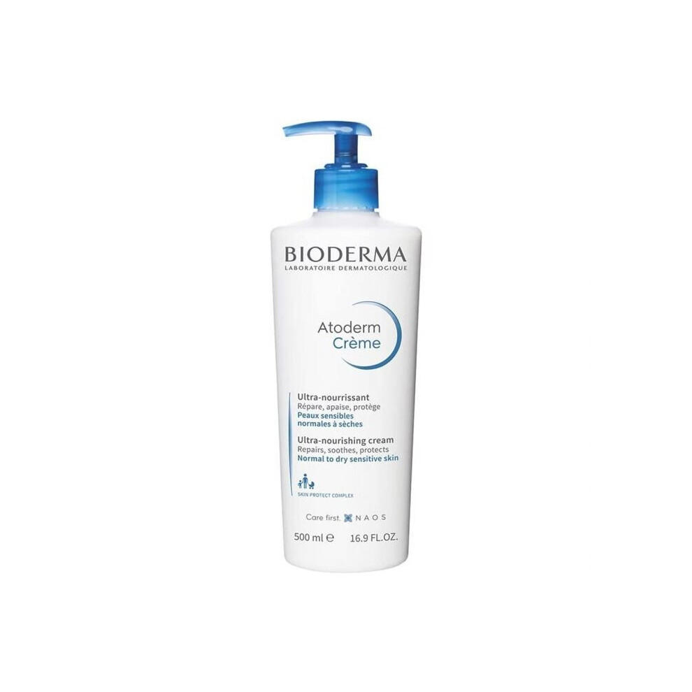 Bioderma Atoderm Ultra-Nourishing Cream: Intensive moisturizer for dry skin.500ml