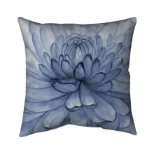 Begin Home Decor 5541-2020-FL333-1 20 x 20 in. Blue Petals Flower-Double Sided Print Indoor Pillow