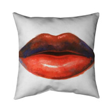 Begin Home Decor 5541-2020-MI63 20 x 20 in. Red Lipstick-Double Sided Print Indoor Pillow
