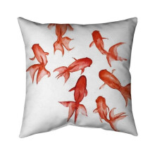 Begin Home Decor 5541-2020-AN401 20 x 20 in. Red Fishes-Double Sided Print Indoor Pillow