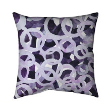 Begin Home Decor 5541-2626-AB46-1 26 x 26 in. Abstract Purple Circles-Double Sided Print Indoor Pillow
