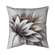 Begin Home Decor 5541-2626-FL77 26 x 26 in. Purple Flower with Gold Center-Double Sided Print Indoor Pillow