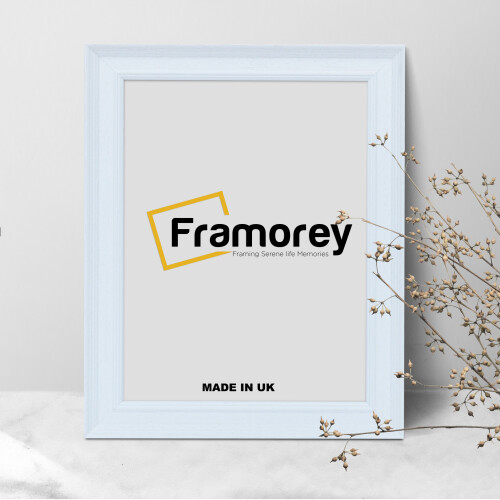 (30x40 CM) White Poster Frame / Picture Frame / Engraved Wooden Effect Frame / Photo Frame / Personalized Frame