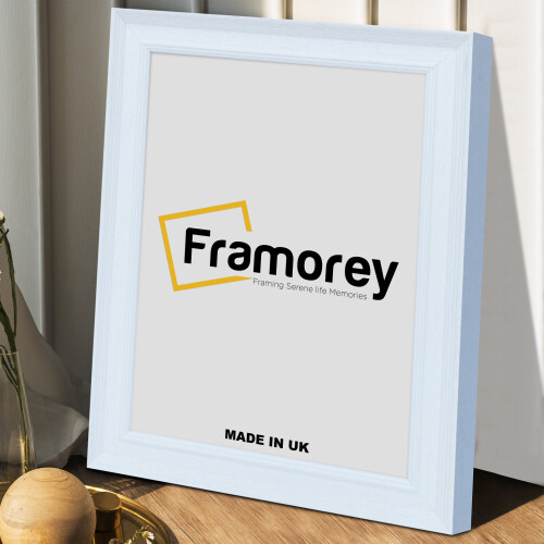 (30x40 CM) White Poster Frame / Picture Frame / Engraved Wooden Effect Frame / Photo Frame / Personalized Frame 1