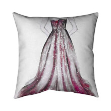 Begin Home Decor 5541-2626-FA12 26 x 26 in. Pink Princess Dress-Double Sided Print Indoor Pillow