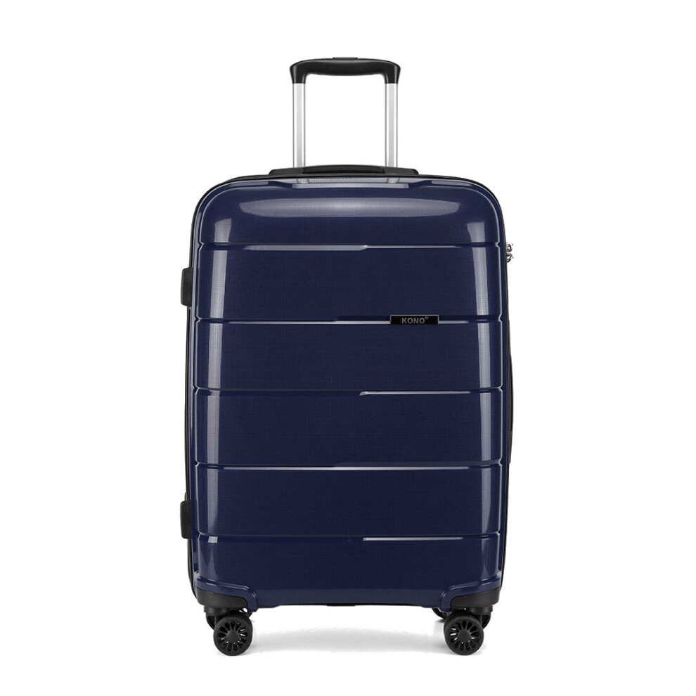 (Navy, 28 inch) Miss Lulu Hard Shell PP Suitcase