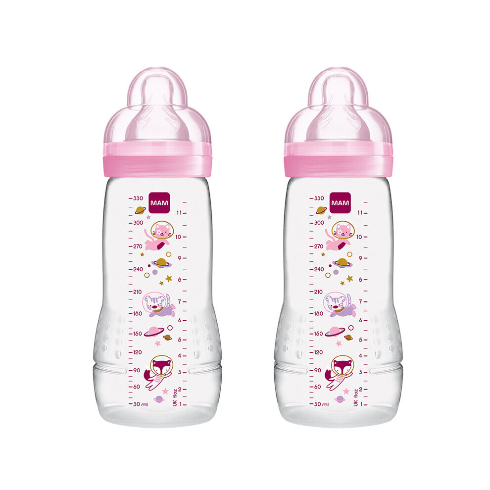 Mam Baby Bottle 330ml - 2pk - Girl