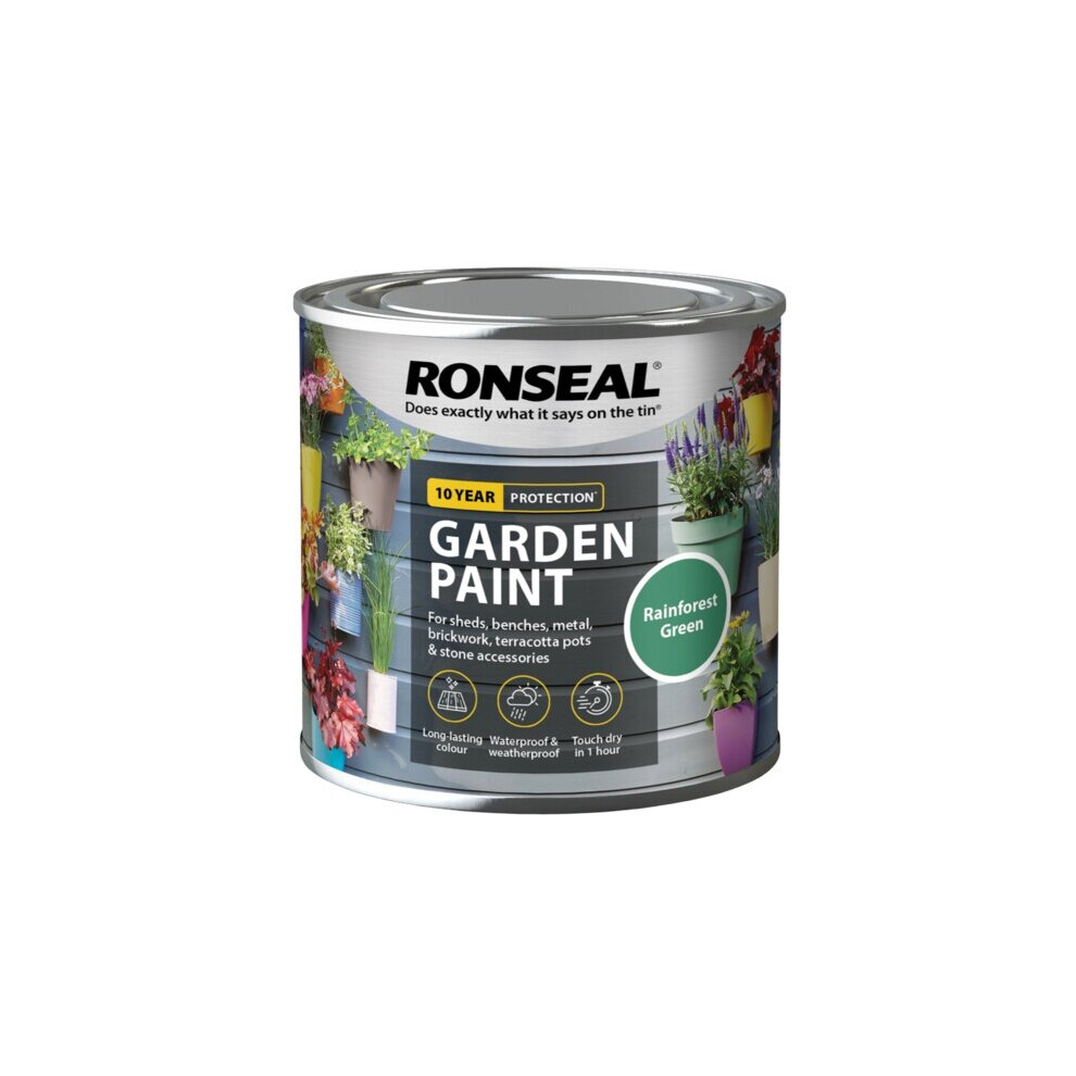 Ronseal Garden Paint 250ml Rainforest Green