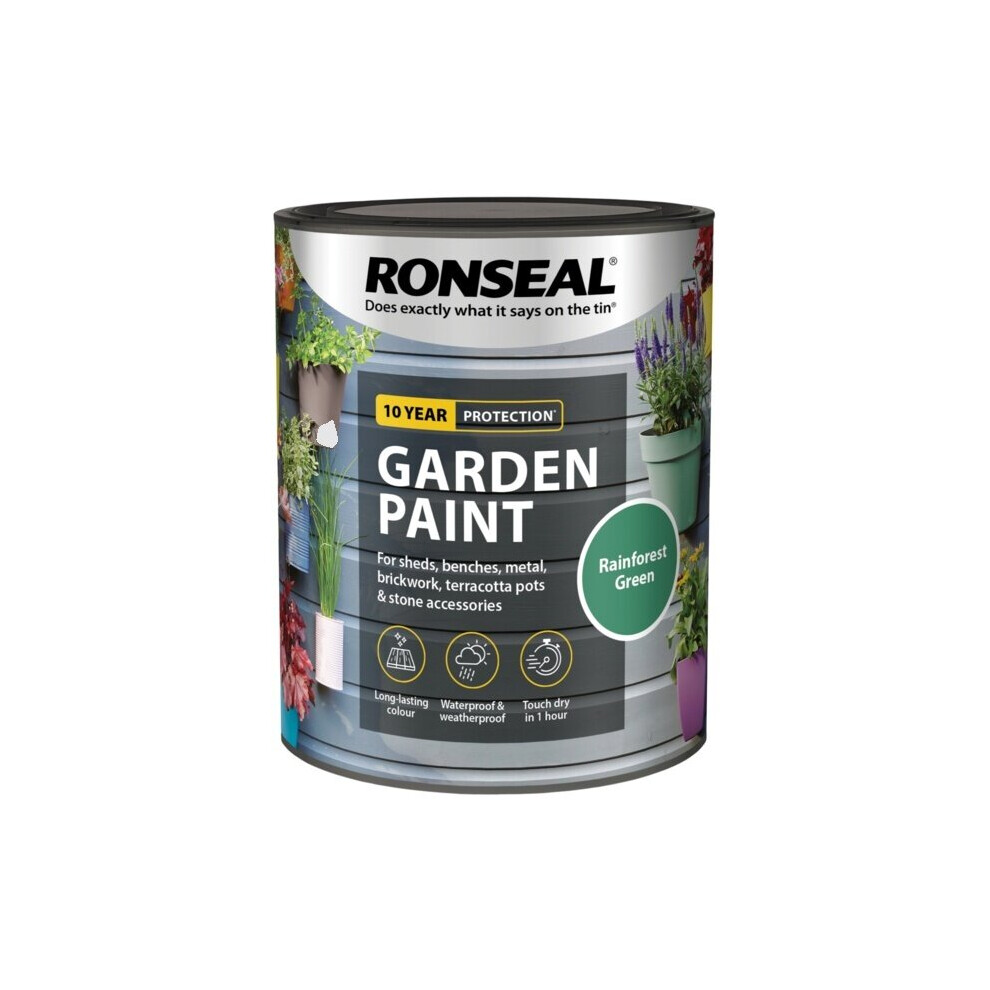 Ronseal Garden Paint 750ml Rainforest Green