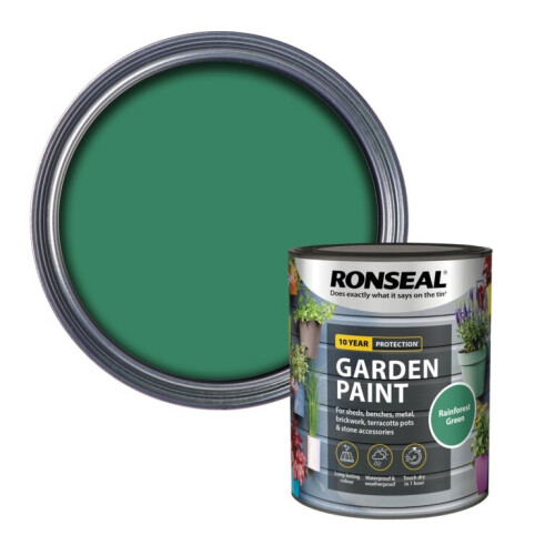 Ronseal Ronseal Garden Paint 750ml Rainforest Green 1