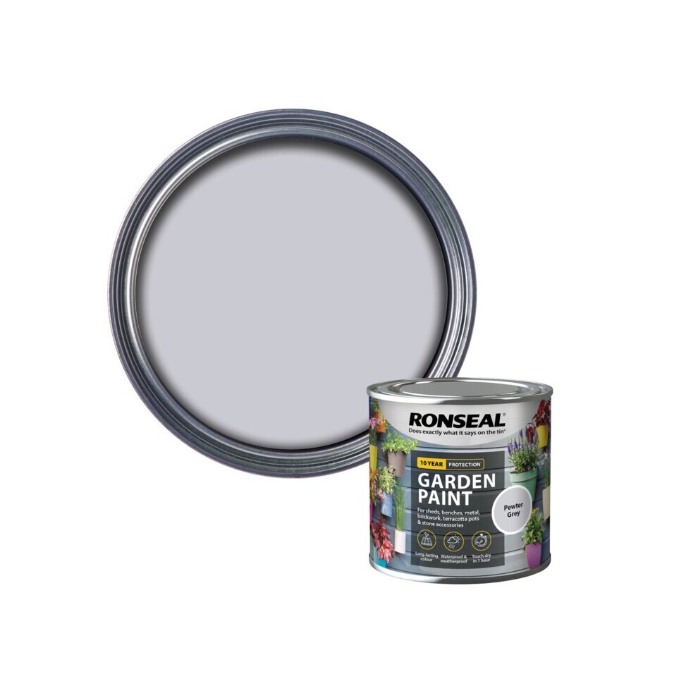 Ronseal Garden Paint 250ml Pewter Grey