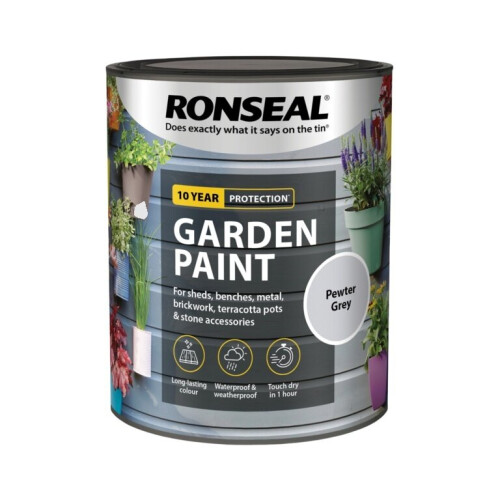 Ronseal Ronseal Garden Paint 750ml Pewter Grey 1