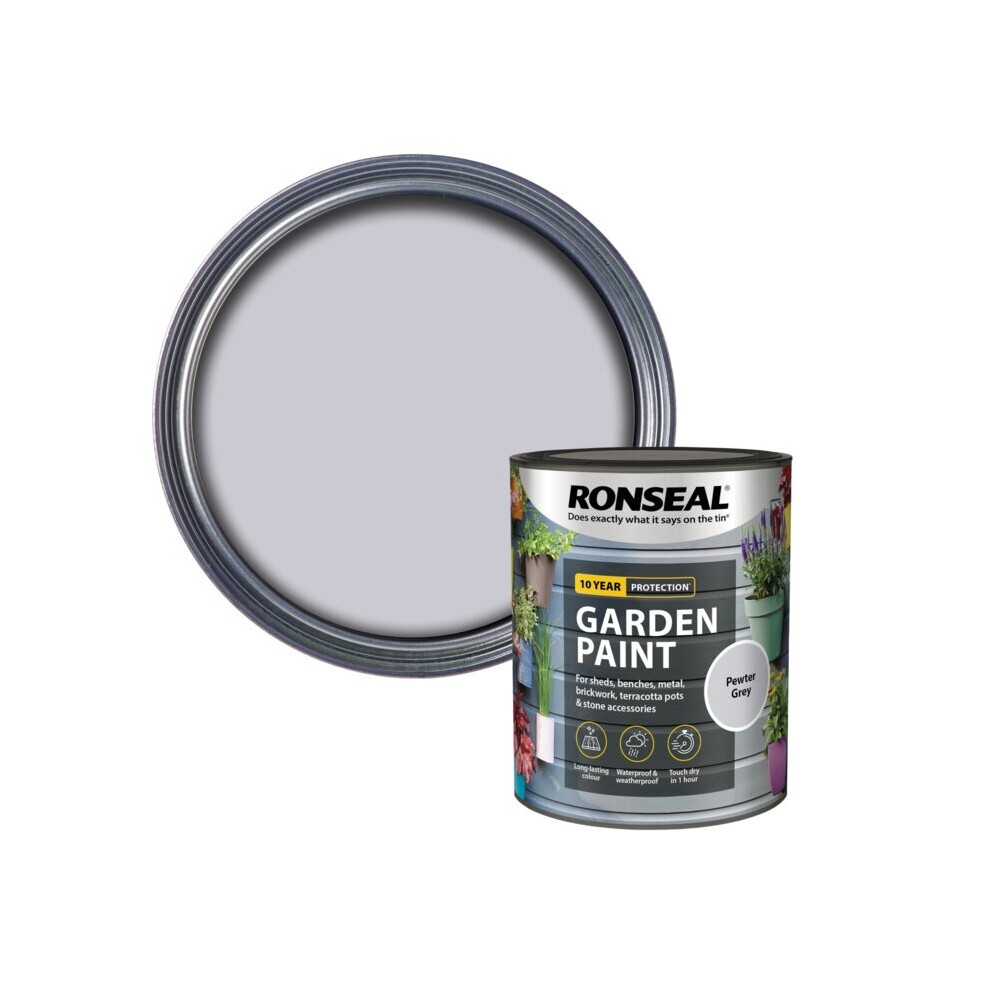 Ronseal Garden Paint 750ml Pewter Grey