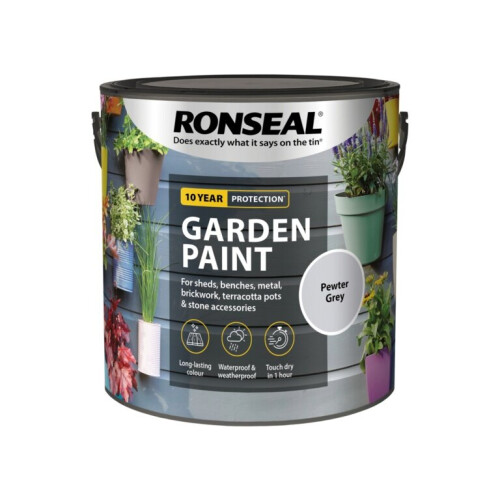 Ronseal Ronseal Garden Paint 2.5L Pewter Grey 1