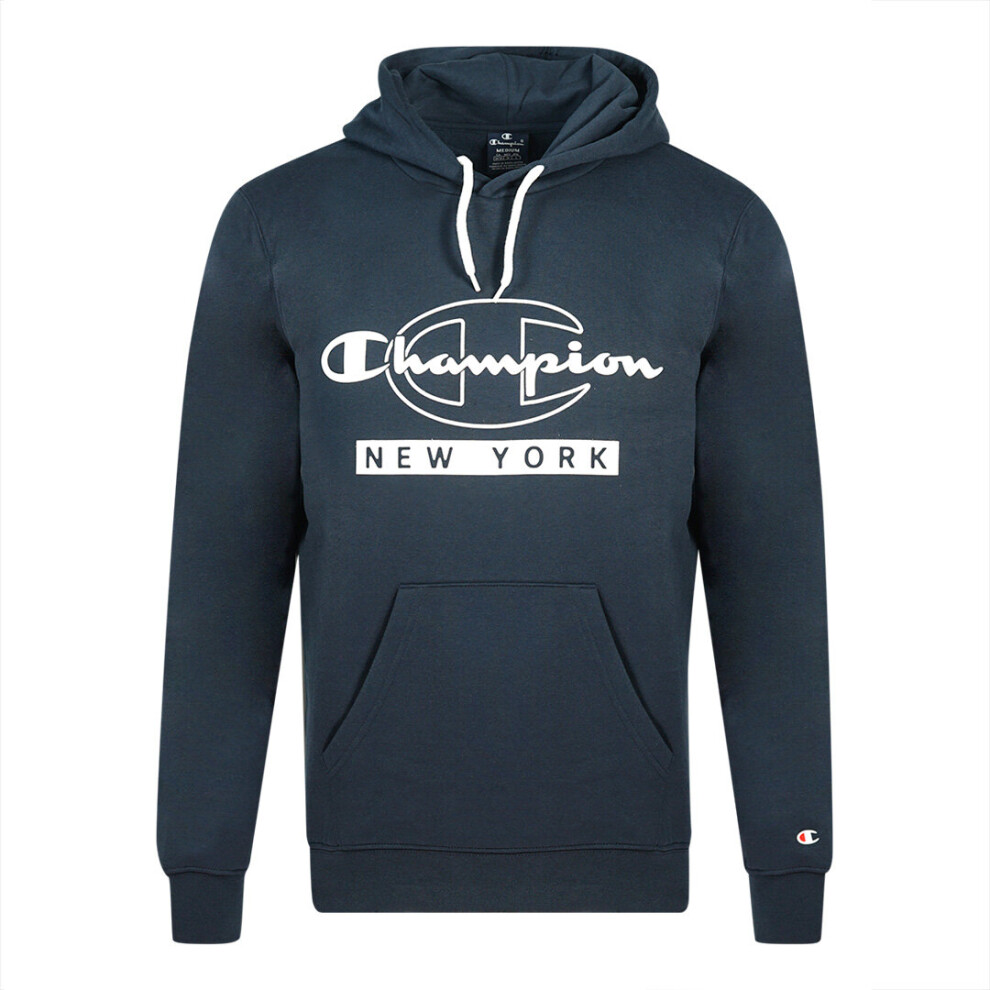 Champion New York Logo Navy Blue Hoodie