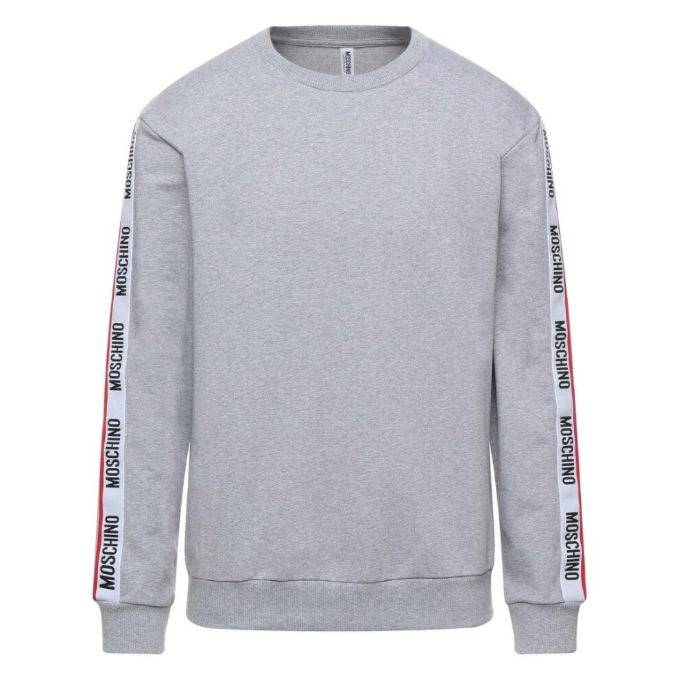 Moschino Branded Tape Grey Sweatshirt