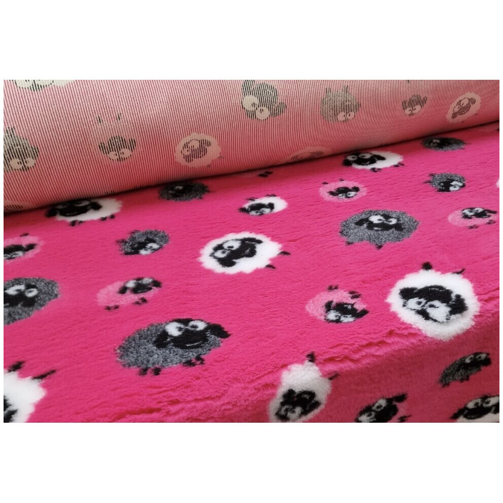 (Pink Sheep, 200cm x 150cm ) PnH Veterinary BeddingÂ® NON SLIP Vet Bedding SHEEP-image-OPC-PBJZSJZ-NEW