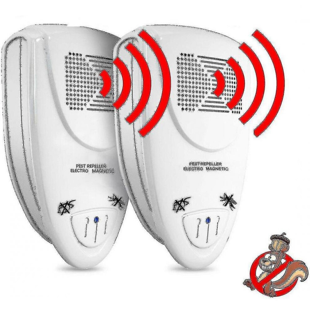 Ultrasonic Squirrel Repeller Pack Of 2 - Get Rid Of Squirrels In 72 Hours