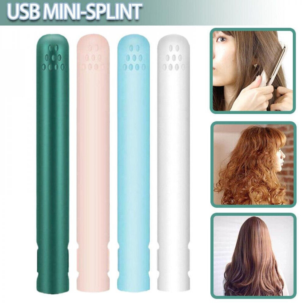 (White) Mini Portable Cordless Hair Straightener USB Rechargeable 2022 Accessories