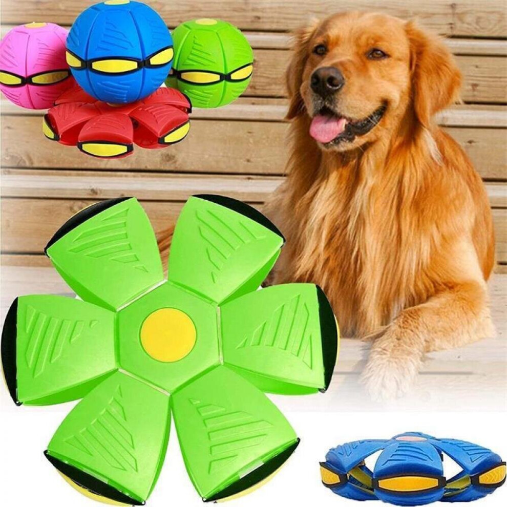 (Green) New Pet Toy Flying Saucer Ball  Flying Saucer Ball Dog Toy Pet Toy