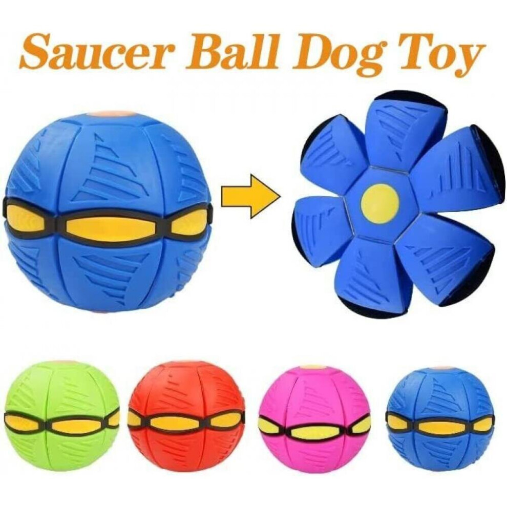 Eallc (3 Lights, ) 2023 New Pet Toy Flying Saucer Ball Flying Saucer Ball Dog Toy Pet Toy Pink