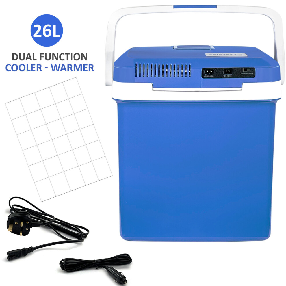 12v Thermoelectric 26L Cooler Hot/Cold Portable Cool Box Car Home Electric AC/DC