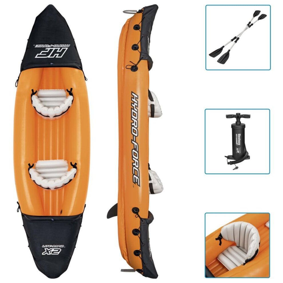 Bestway Hydro-Force Lite-Rapid x2 Inflatable Kayak Set Rowing Boat Boating