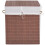 vidaXL Bamboo Laundry Bin Rectangular Brown Washing Clothes Storage Basket 1