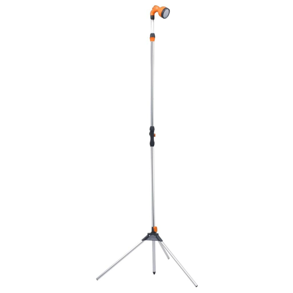 vidaXL Garden Shower with Tripod Aluminium Patio Swimming Pool Watering Stand
