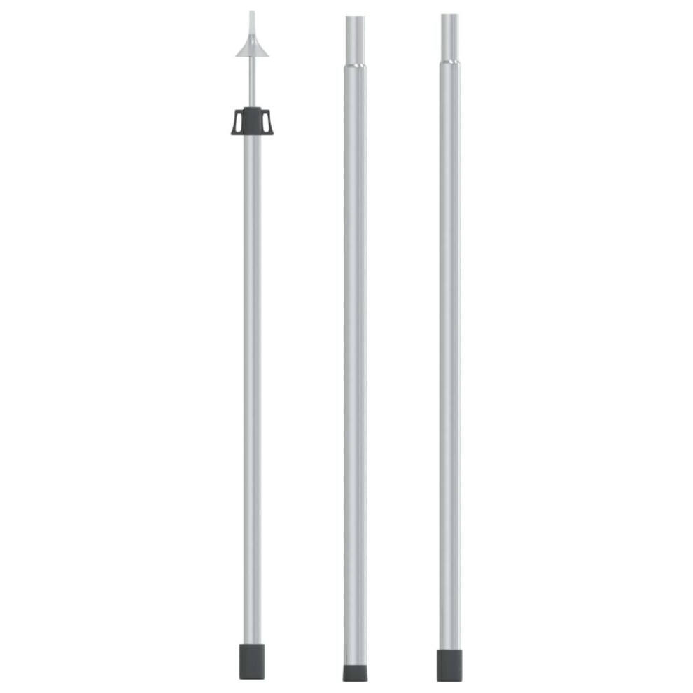 vidaXL Telescopic Tarp Pole Aluminum Adjustable Awning Poles Tent Stick Patio