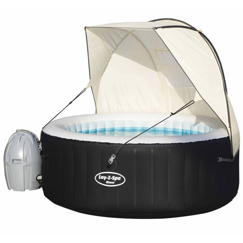 Bestway Lay-Z-Spa Canopy Sunshield (Beige) 92095 - Uv-Coated 190T Pu, High-Density Mesh, Easy Setup For All Spas Beige