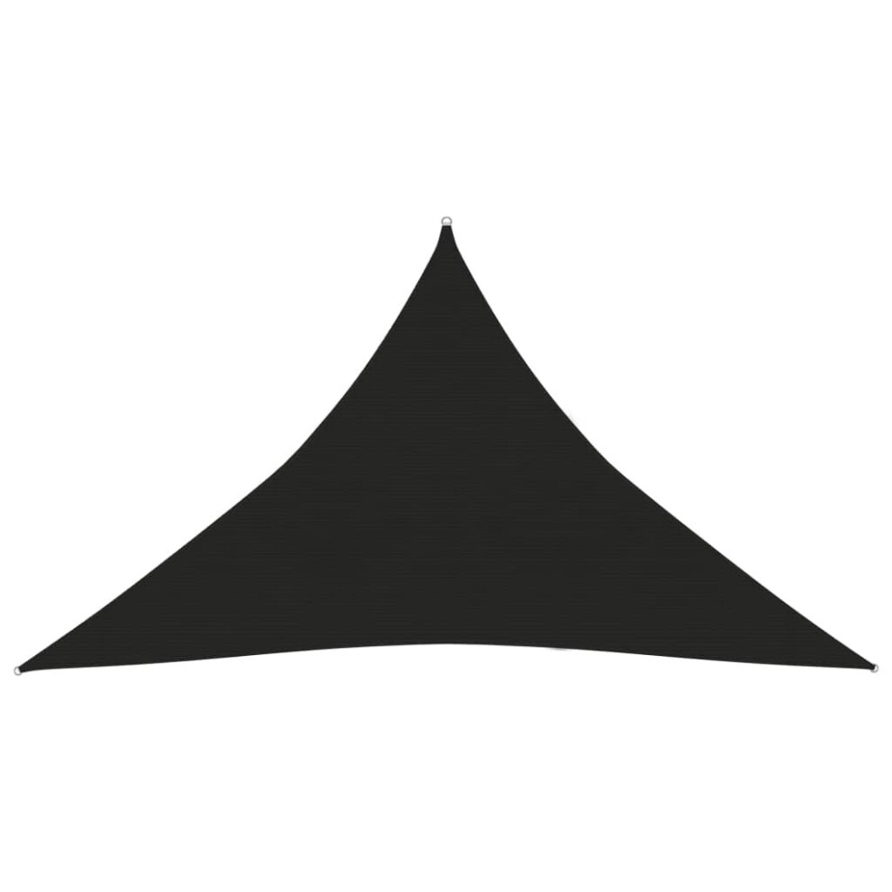 Vidaxl Sunshade Sail 160 G/M² Black 3.5X3.5x4.9 M Hdpe Garden Sunscreen Canopy