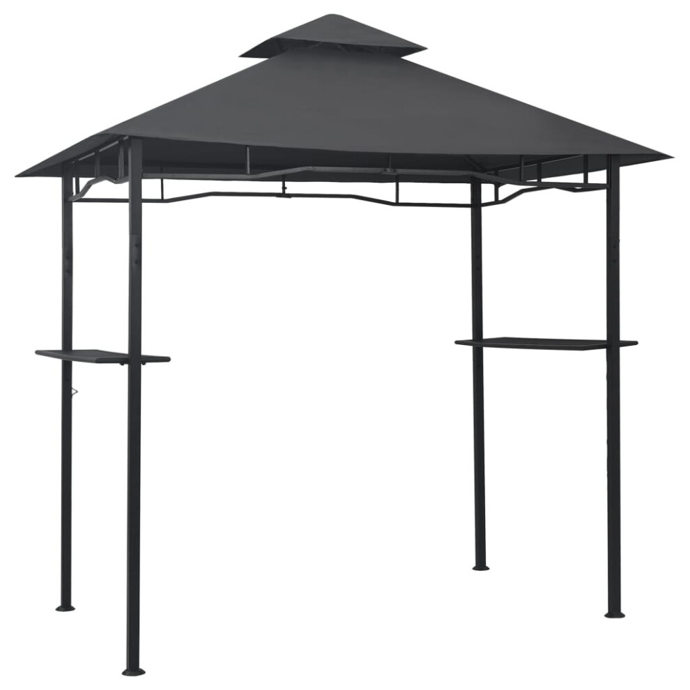 vidaXL BBQ Gazebo 240x150x255cm Anthracite Steel Barbecue Party Canopy Tent