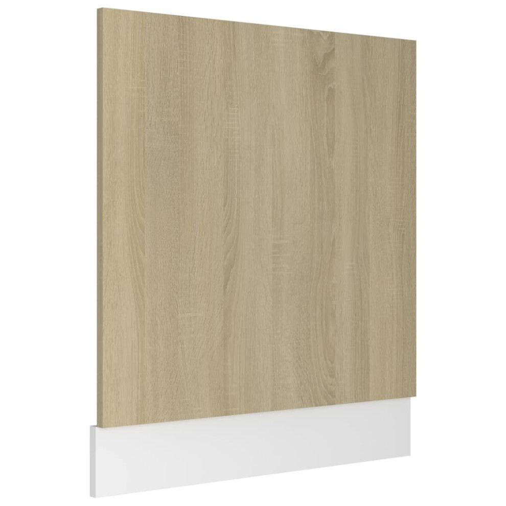Vidaxl Front Dishwasher Panel Sonoma Oak Engineered Wood Home Protector Panel