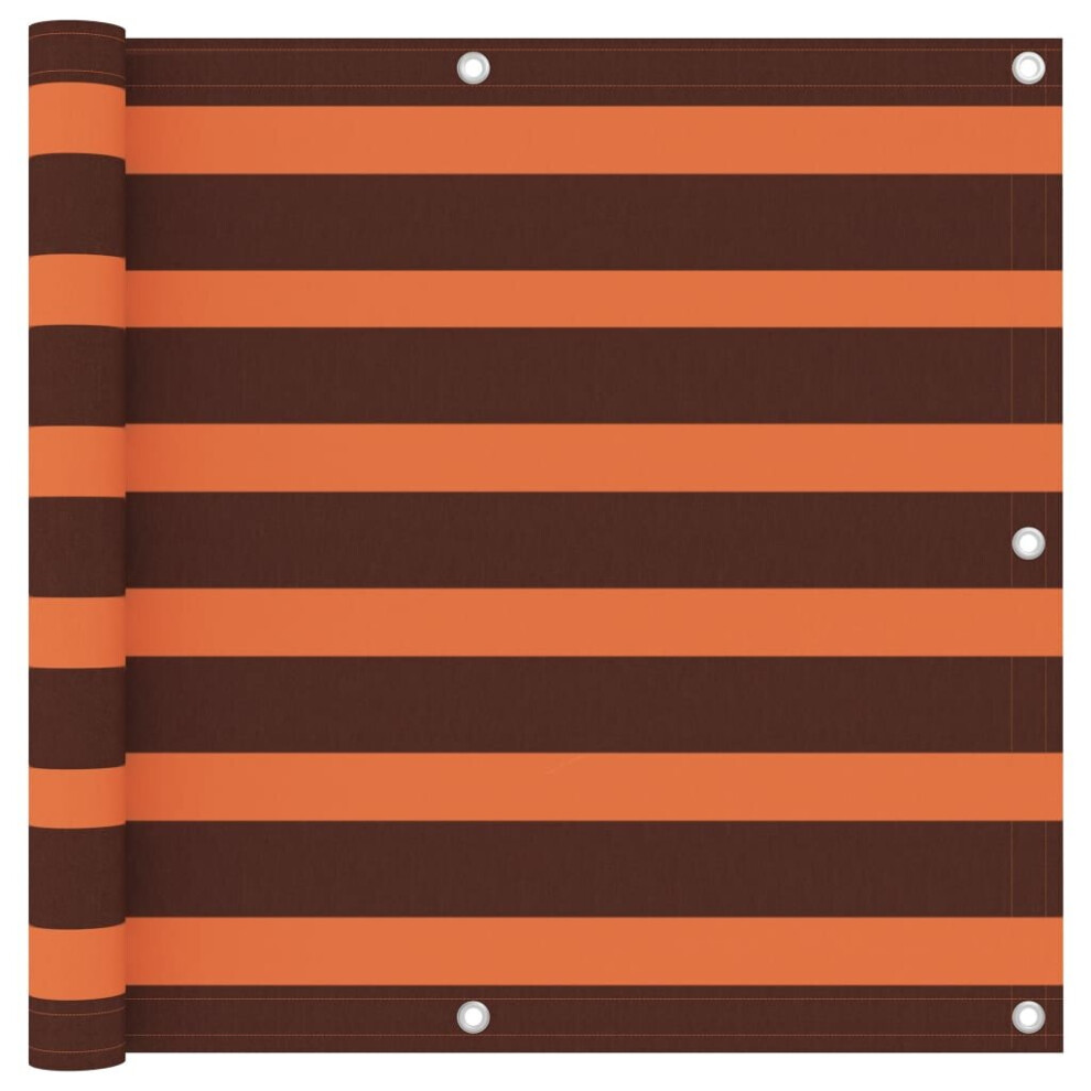 Vidaxl Balcony Screen Orange And Brown 90X400 Cm Oxford Fabric Outdoor Privacy