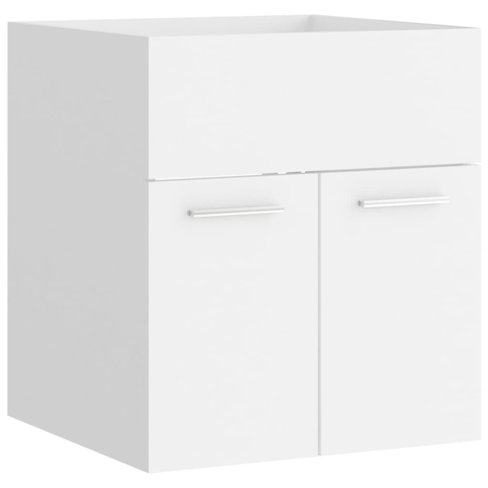 Vidaxl Sink Cabinet White Engineered Wood Home Bathroom Storage Cupboard Rack
