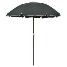 vidaXL Garden Parasol with Steel Pole, UV-Protective Anthracite Sunshade Outdoor Umbrella, 155 190 cm | Code 47804