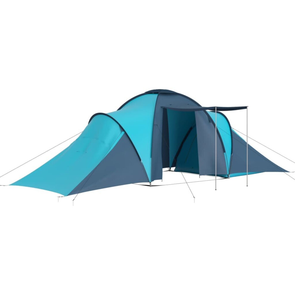vidaXL Camping Tent 6 Persons Blue and Light Blue Outdoor Hiking Sleeping Tool-image-OPC-P7J9WYF-NEW