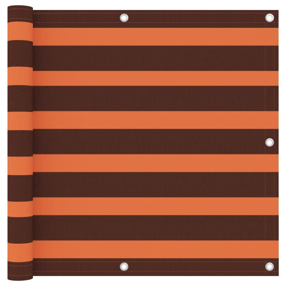 Vidaxl Balcony Screen Orange And Brown 90X300 Cm Oxford Fabric Outdoor Privacy