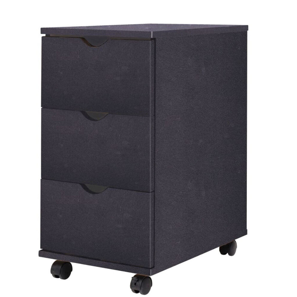 vidaXL Drawer Unit Black Home Storage Cabinet Organiser Nightstand Furniture